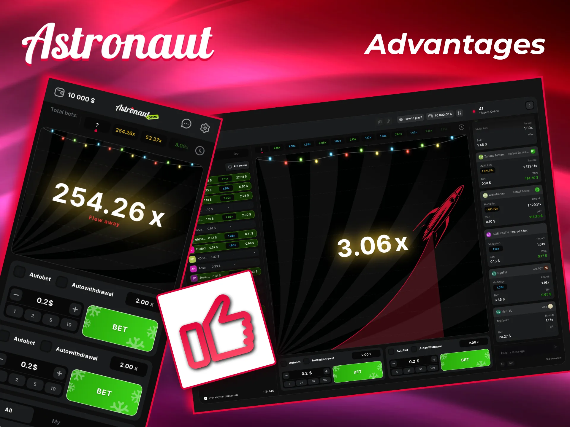 Beginners learn Astronaut easily in demo version with no deposit and safe practice.